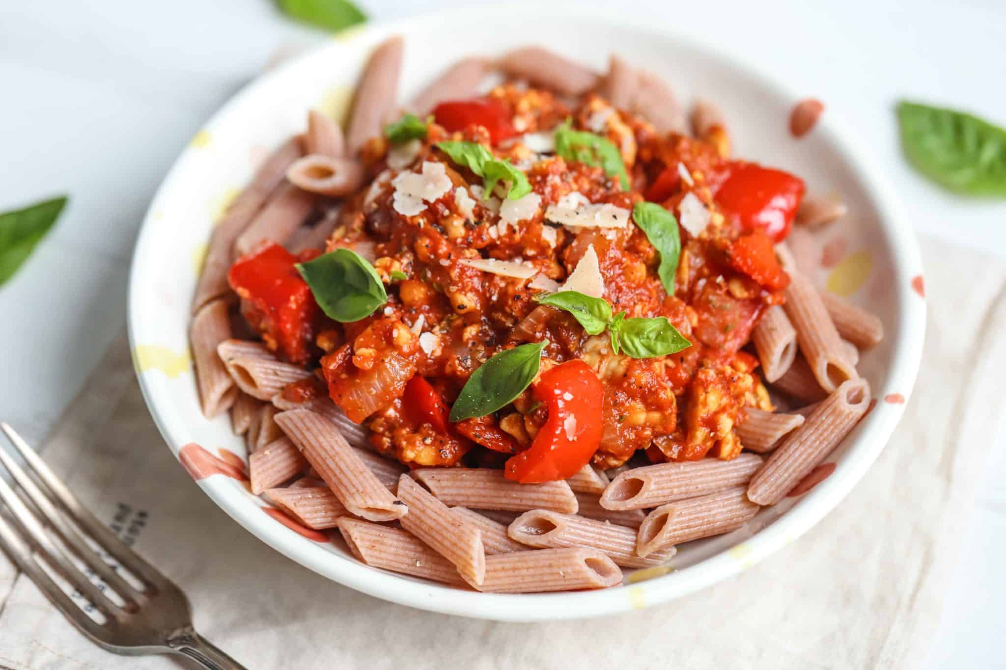 Pasta Bolognese met Tempeh