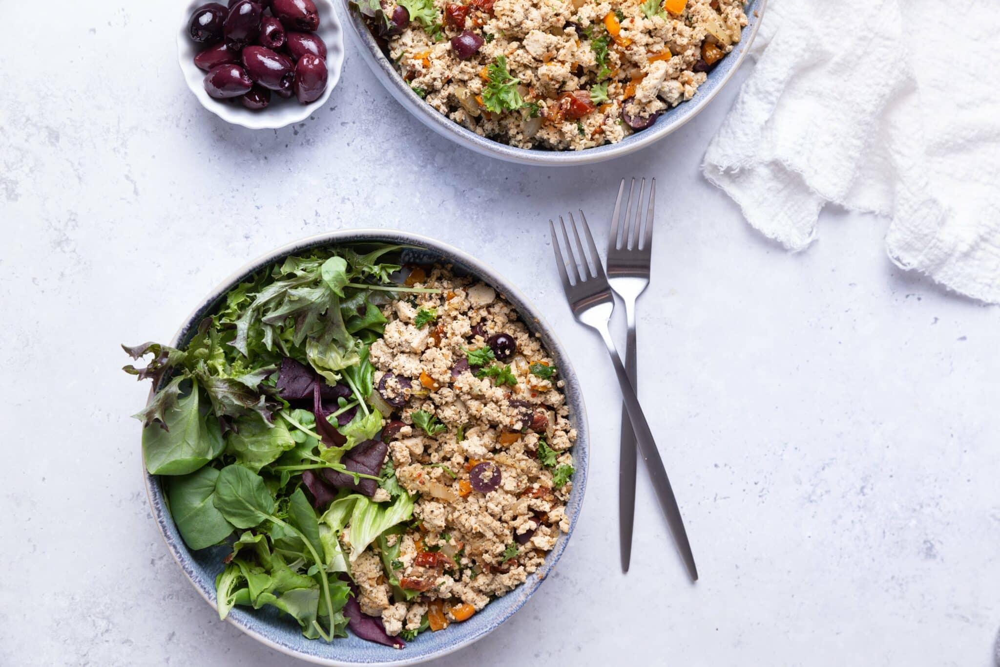 Griekse Tofu Bowl (recept)