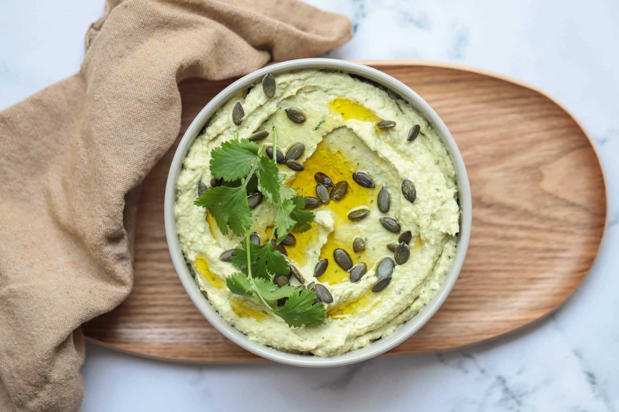 Avocado Hummus met Kruiden (recept)