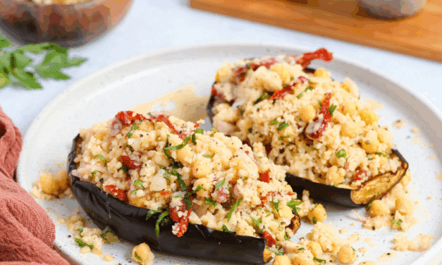 Geroosterde aubergine met couscous
