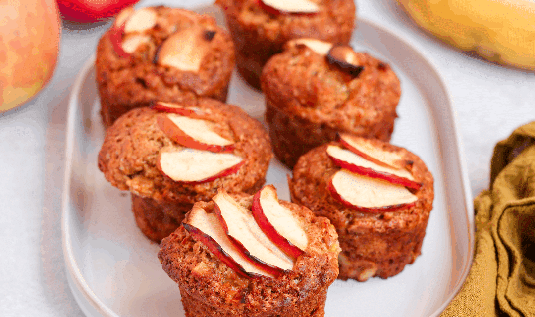 Speltmuffins met Banaan en Appel