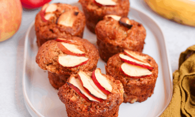 Speltmuffins met Banaan en Appel
