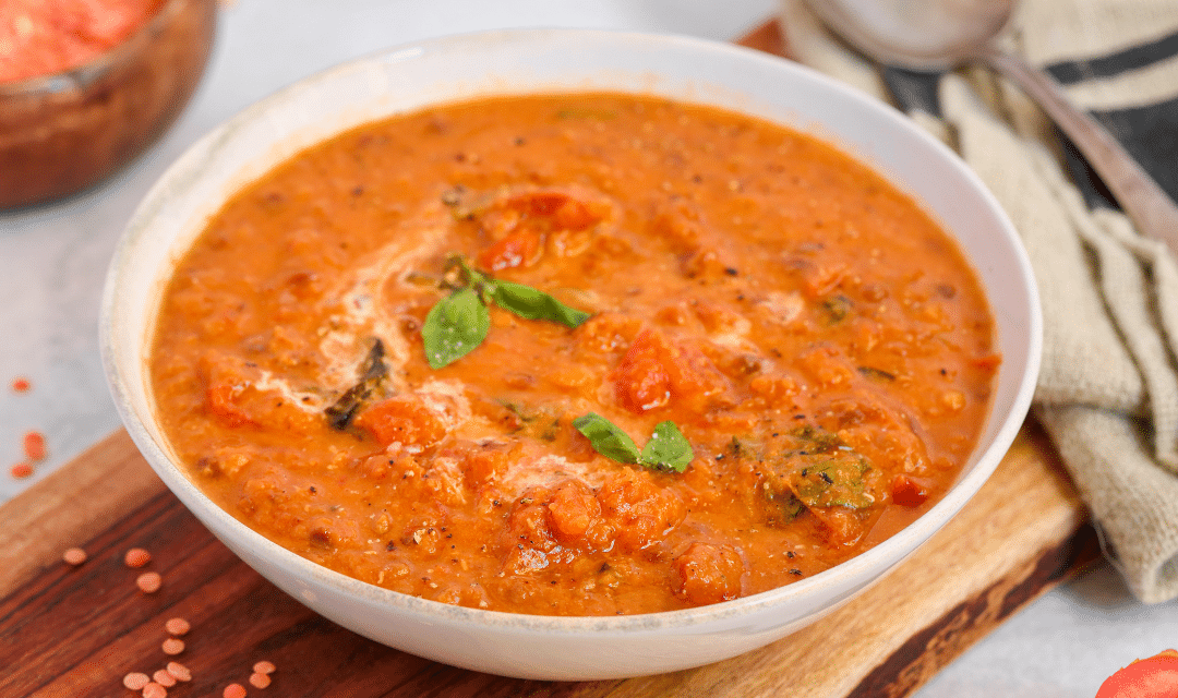 Tomaten-linzensoep (slowcooker)