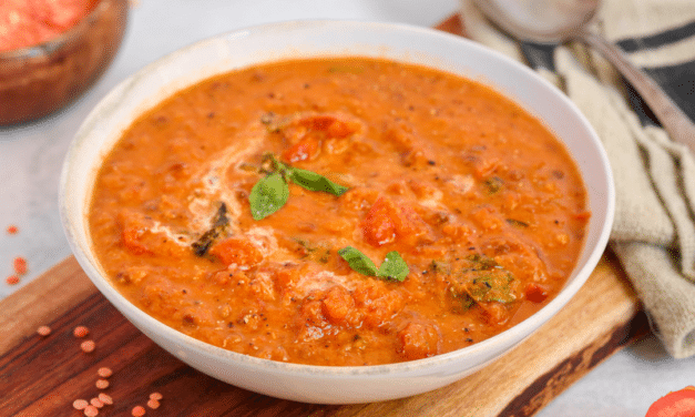 Tomaten-linzensoep (slowcooker)