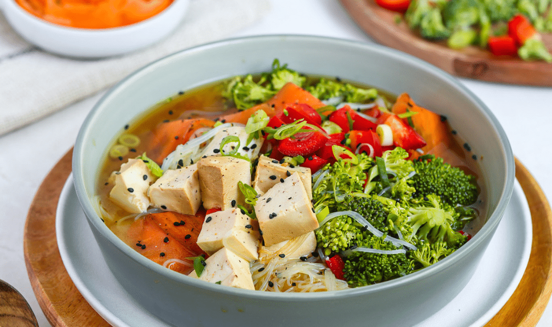 Instant Vermicelli Soep met Tofu